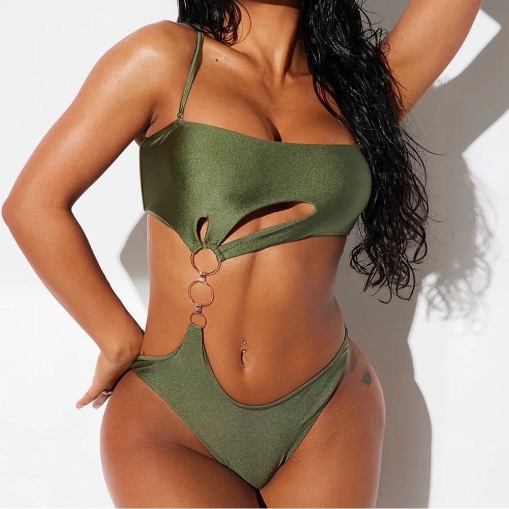 NWT- Sexy olive green swimwear